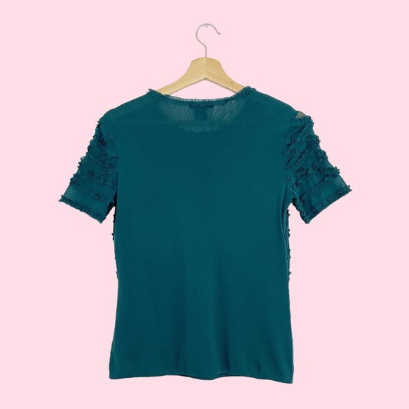 VIVIENNE TAM RUFFLE MESH TOP - Picture 3 of 4